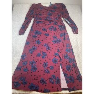 NWT- Women's Multicolor Rayon Spandex Dress L Floral